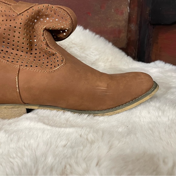 booties womens ankle boots leather 7.5 - Picture 2 of 9